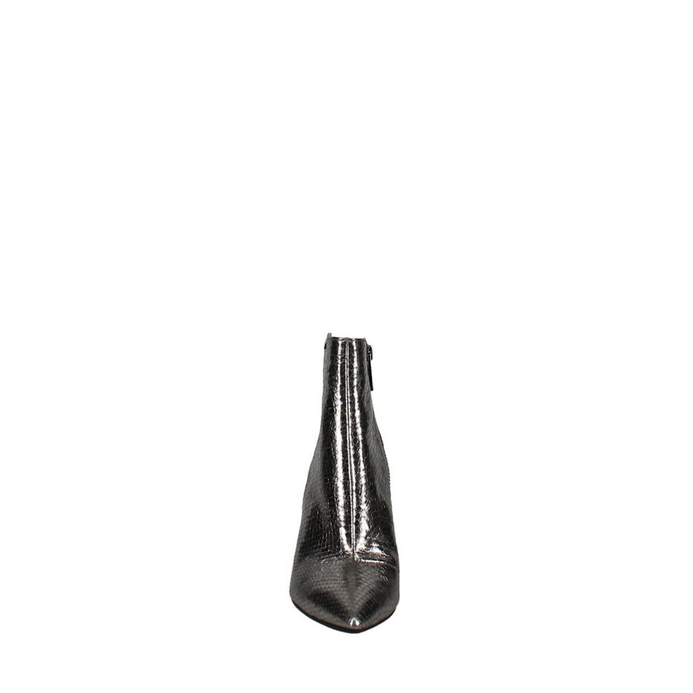 Michael Kors Dorothy Flex Leather Pointed Toe Ankle Metallic Silver Snake Heel 8 - Picture 13 of 16